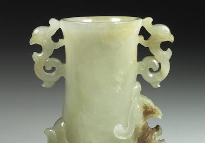 图片[2]-Jade vase with phoenix pattern, Qing dynasty (1644-1911)-China Archive